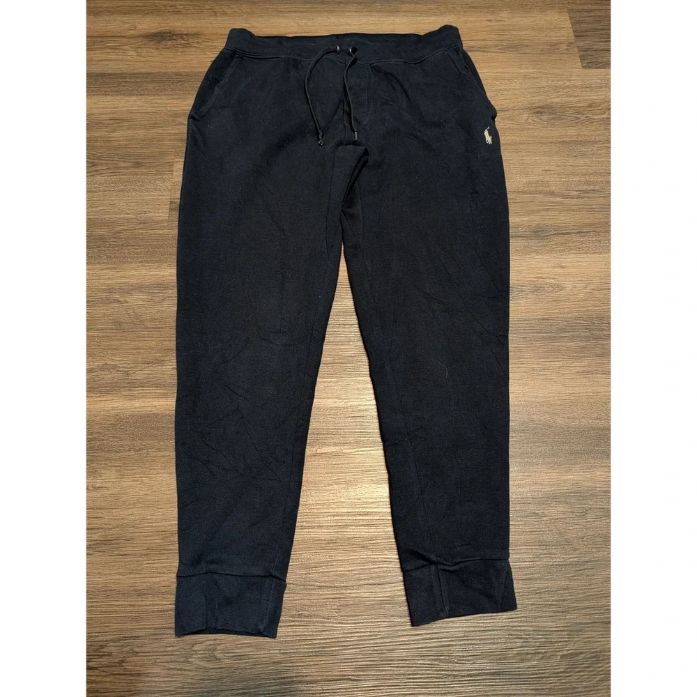 Polo Ralph Lauren Mens Navy Blue Jogger Sweatpants Size Medium Pony Logo